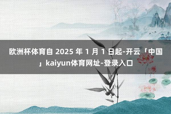 欧洲杯体育自 2025 年 1 月 1 日起-开云「中国」kaiyun体育网址-登录入口